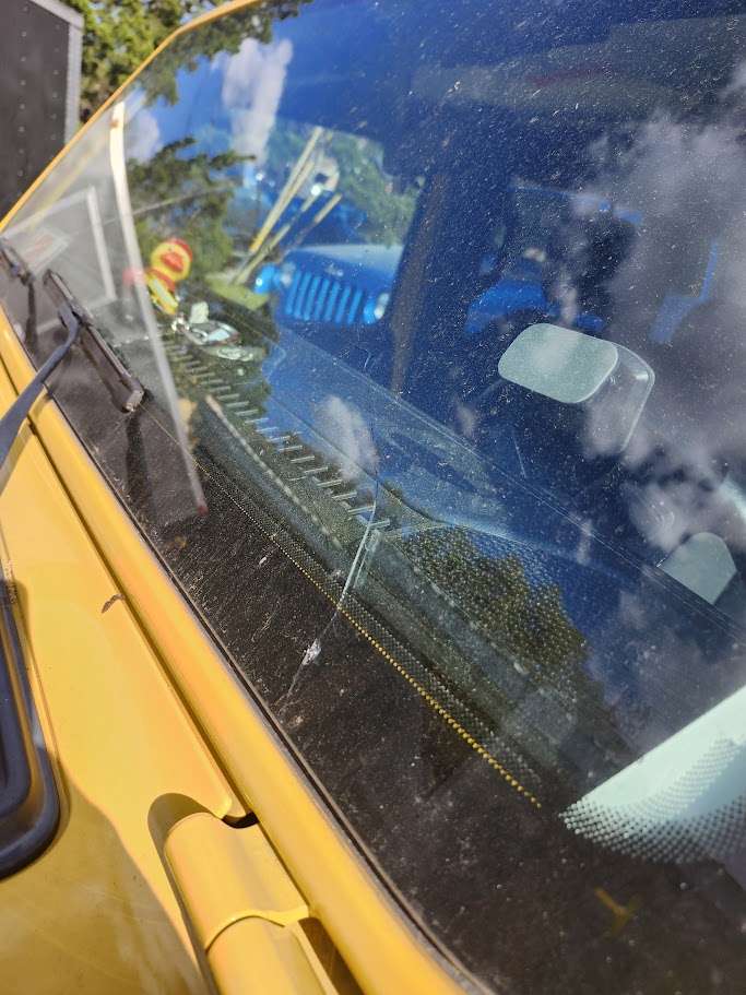 SUV windshield installation in progress — the type of service we deliver throughout Johns Island and the sea island communities